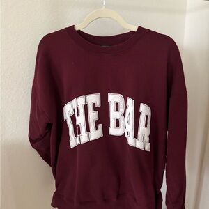 Burgundy 'The Bar' Crewneck